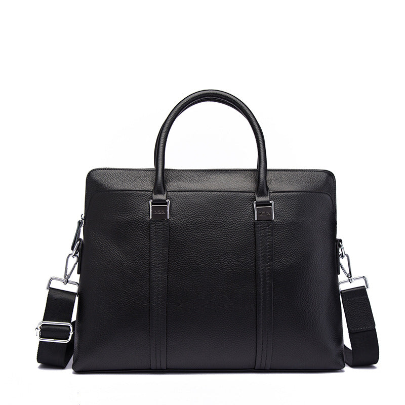 Men's Handbags Cowhide Genuine Leather Business Briefcase Retro Men's Computer Bags