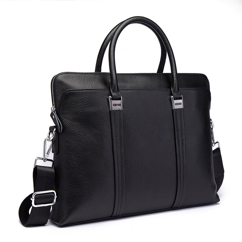 Men's Handbags Cowhide Genuine Leather Business Briefcase Retro Men's Computer Bags
