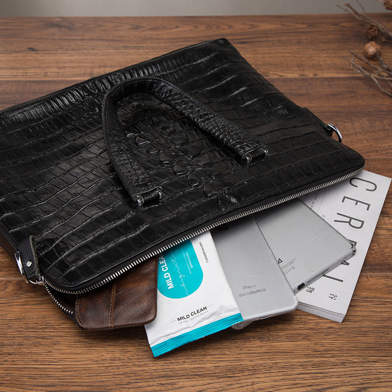 Men's handbag cowhide genuine leather business briefcase men computer bag