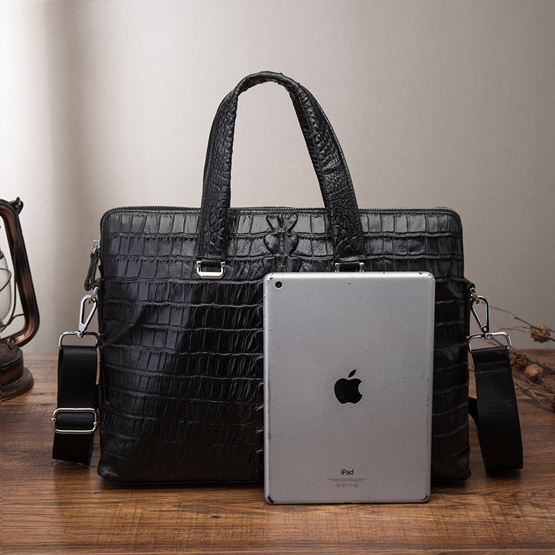 Men's handbag cowhide genuine leather business briefcase men computer bag