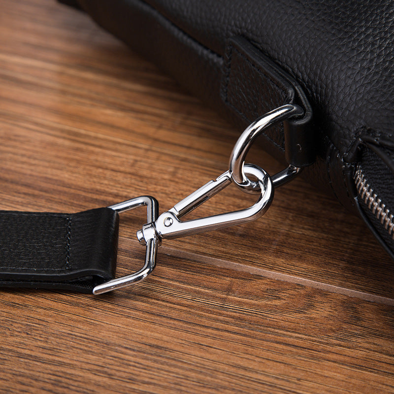 Men's Handbags Cowhide Genuine Leather Business Briefcase Retro Men's Computer Bags