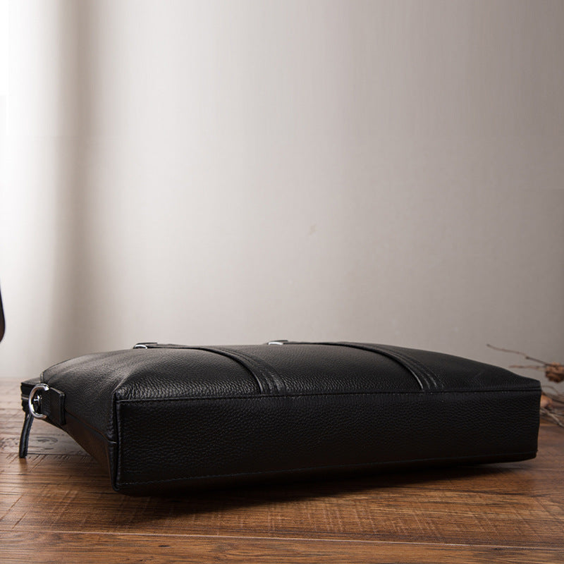 Men's Handbags Cowhide Genuine Leather Business Briefcase Retro Men's Computer Bags