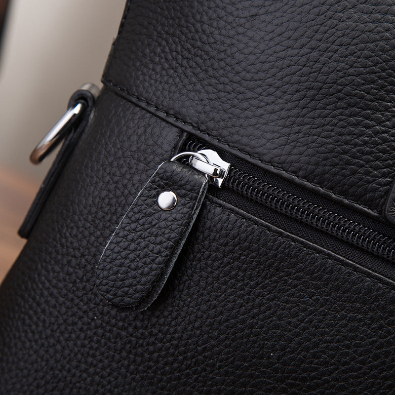 Men's Handbags Cowhide Genuine Leather Business Briefcase Retro Men's Computer Bags