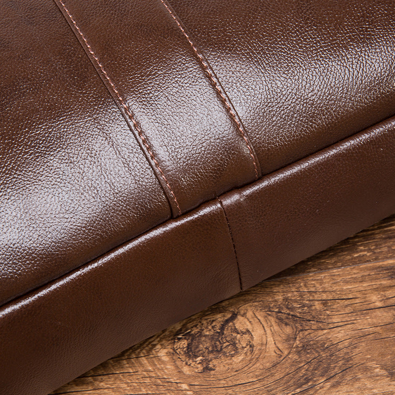 Men's Handbag Business Briefcase Cowhide Genuine Leather Retro Computer Bag for Men