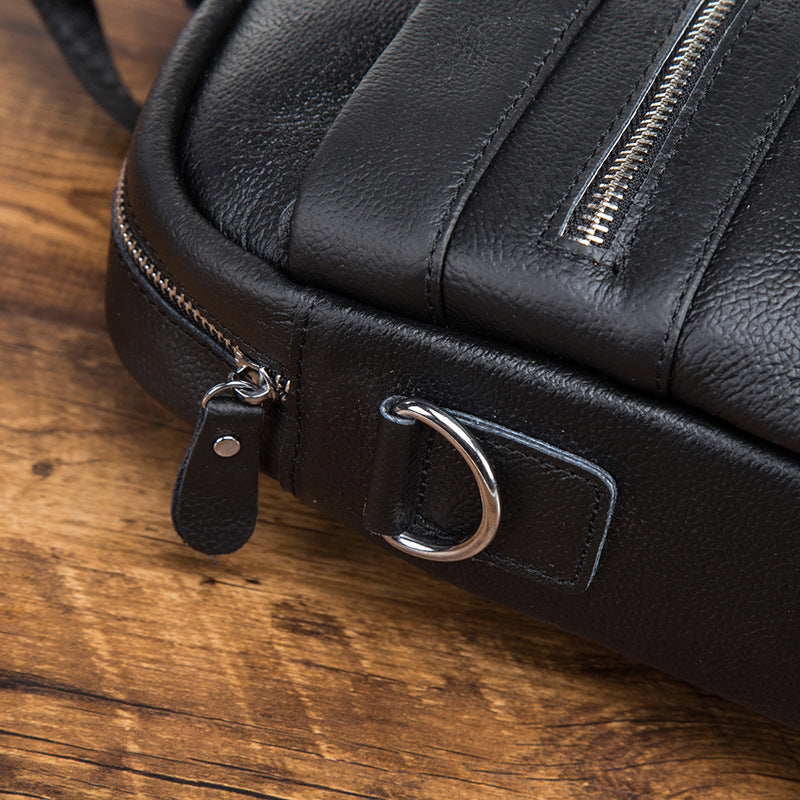 Men's Handbag Business Briefcase Cowhide Genuine Leather Retro Computer Bag for Men
