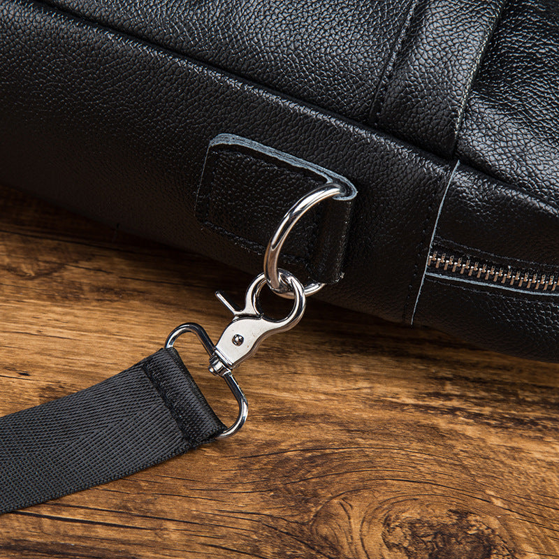 Men's Briefcase Genuine Cowhide Leather Retro Business Computer Bag Men's Handbag