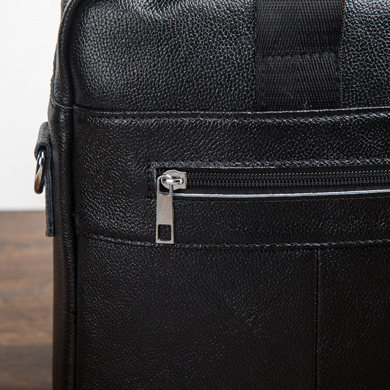 Men's Briefcase Genuine Cowhide Leather Retro Business Computer Bag Men's Handbag