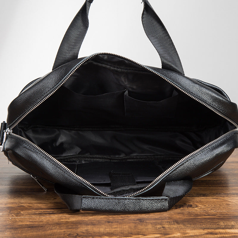 Men's Briefcase Genuine Cowhide Leather Retro Business Computer Bag Men's Handbag