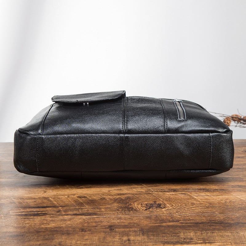 Men's Briefcase Genuine Cowhide Leather Retro Business Computer Bag Men's Handbag