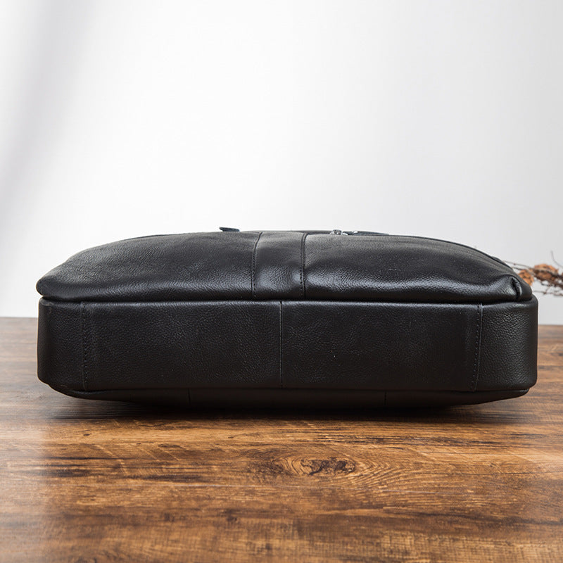 Men's Handbag Business Briefcase Cowhide Genuine Leather Retro Computer Bag for Men