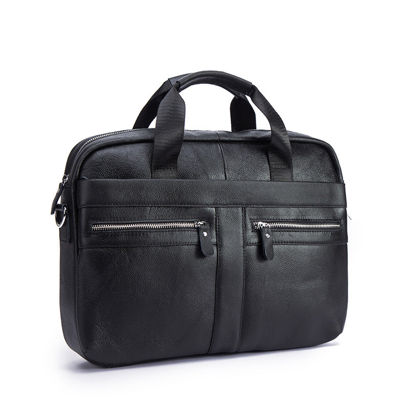 Men's Handbag Business Briefcase Cowhide Genuine Leather Retro Computer Bag for Men