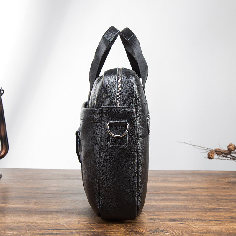 Men's Briefcase Genuine Cowhide Leather Retro Business Computer Bag Men's Handbag