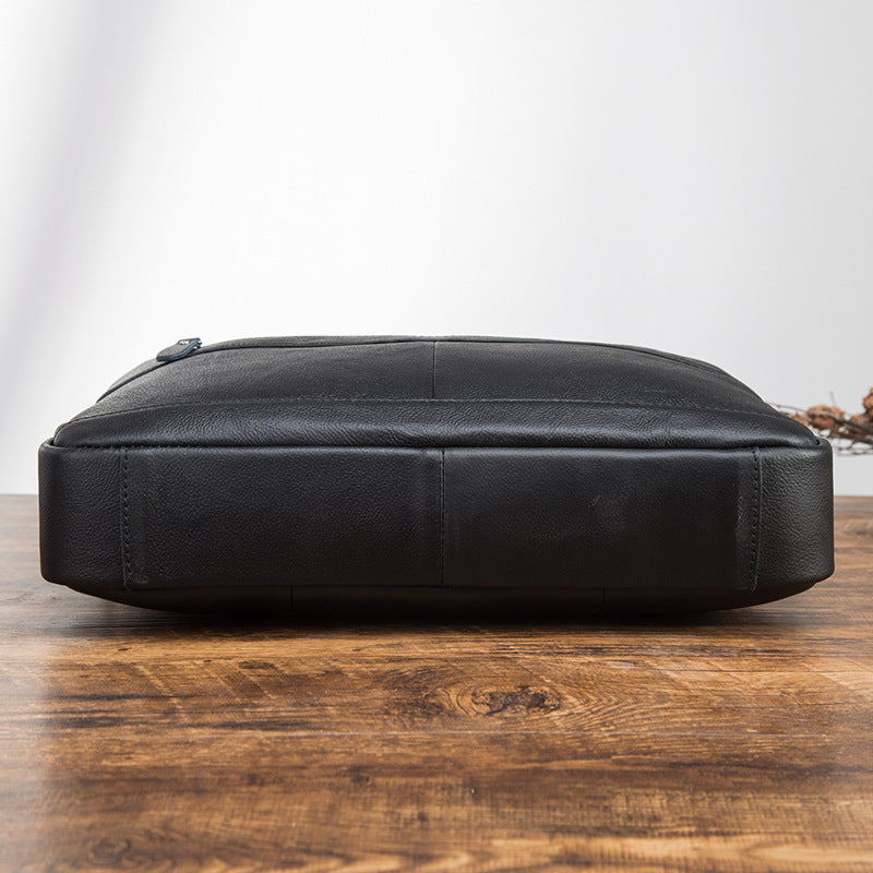 Men's Briefcase Genuine Cowhide Leather Retro Business Handbag Men's Computer Bag