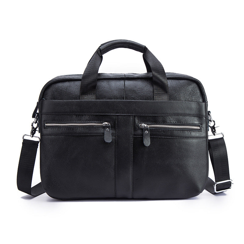Men's Handbag Business Briefcase Cowhide Genuine Leather Retro Computer Bag for Men