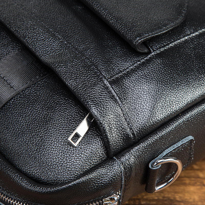 Men's Briefcase Genuine Cowhide Leather Retro Business Computer Bag Men's Handbag