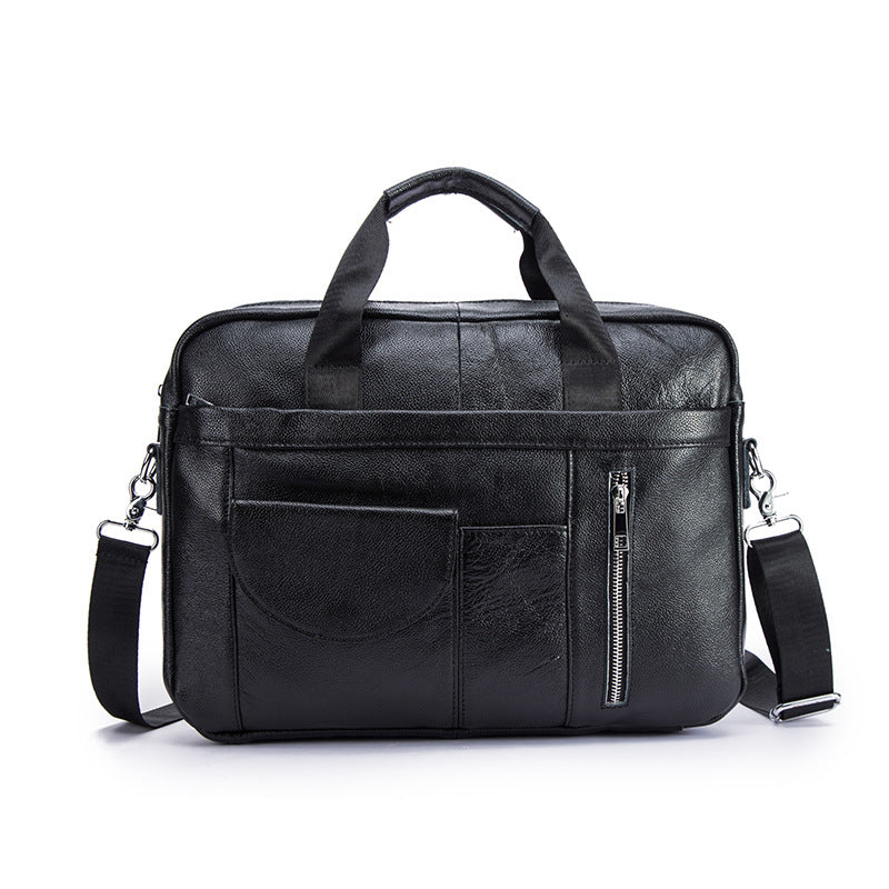 Men's Briefcase Genuine Cowhide Leather Retro Business Computer Bag Men's Handbag