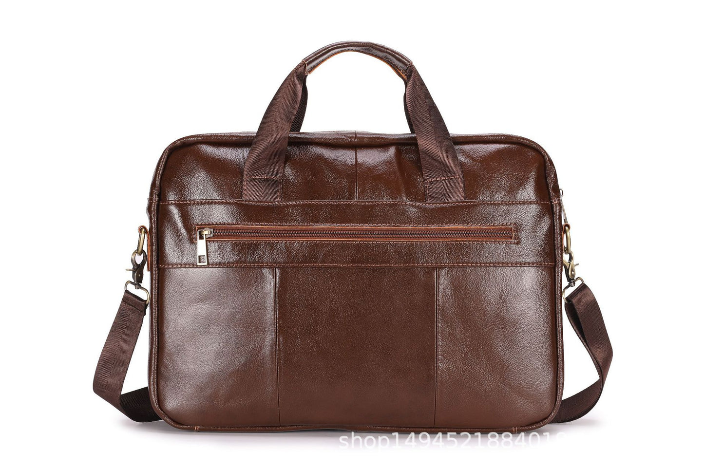 Men's Briefcase Handbag Genuine Cowhide Leather Business Fashion Men's Crossbody Bag Shoulder Bag
