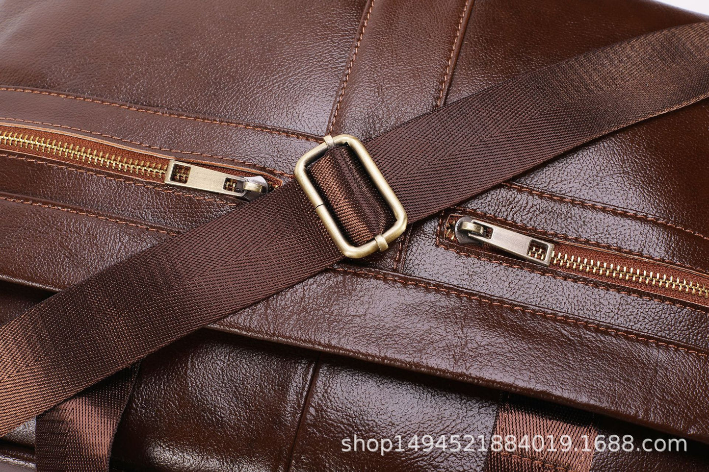 Men's Briefcase Handbag Genuine Cowhide Leather Business Fashion Men's Crossbody Bag Shoulder Bag