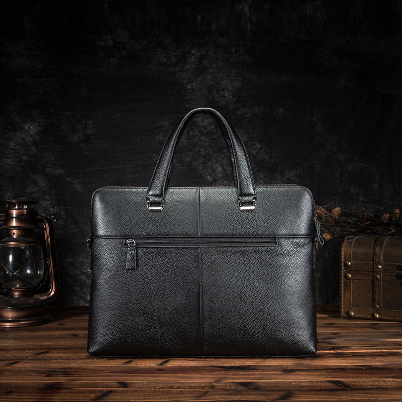 Men's briefcase genuine cowhide leather business computer bag men's handbag