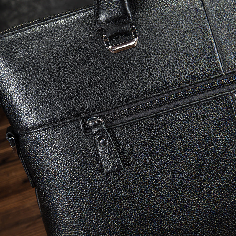 Men's briefcase genuine cowhide leather business computer bag men's handbag