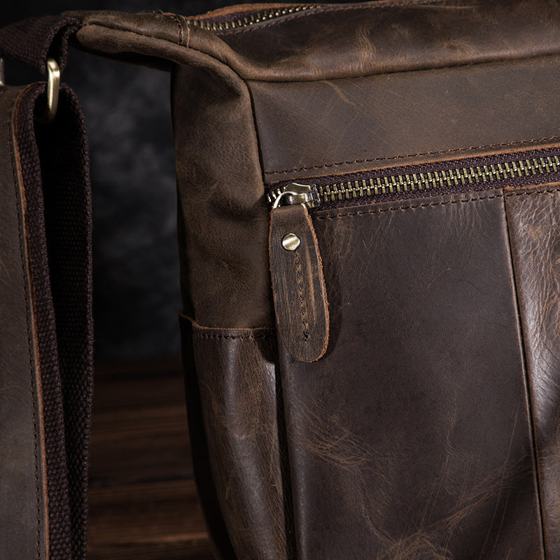 Men's shoulder bag Genuine cowhide leather crossbody bag for men