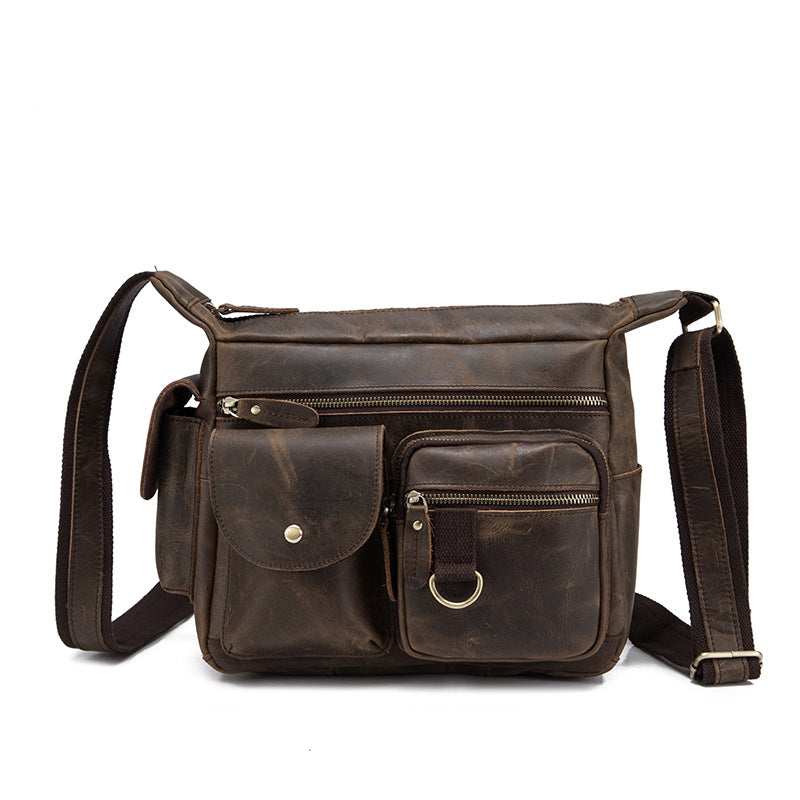Men's shoulder bag Genuine cowhide leather crossbody bag for men