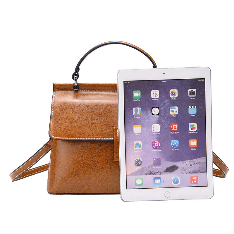 Women's Bag Genuine Leather Crossbody Boston Bag Casual Handbag Fashion Shoulder Bag.Pochette