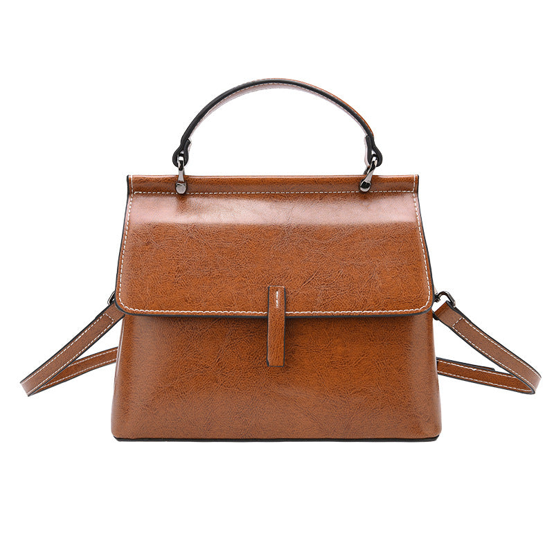 Women's Bag Genuine Leather Crossbody Boston Bag Casual Handbag Fashion Shoulder Bag.Pochette