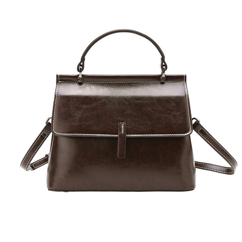 Women's Bag Genuine Leather Crossbody Boston Bag Casual Handbag Fashion Shoulder Bag.Pochette
