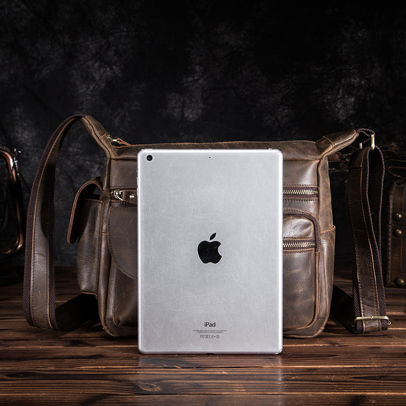 Men's shoulder bag Genuine cowhide leather crossbody bag for men