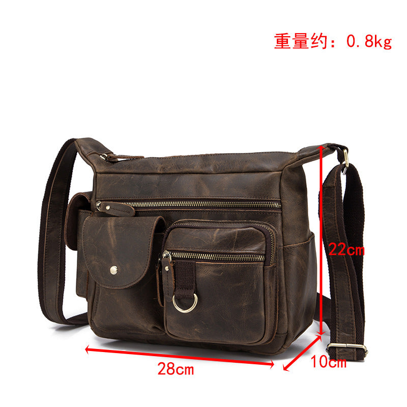 Men's shoulder bag Genuine cowhide leather crossbody bag for men