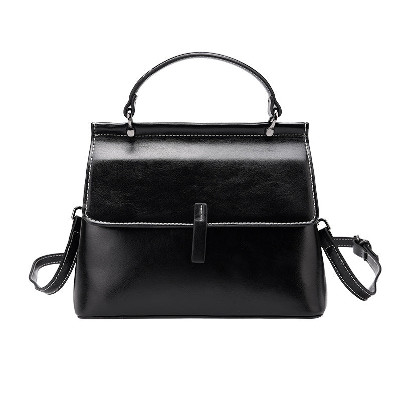 Women's Bag Genuine Leather Crossbody Boston Bag Casual Handbag Fashion Shoulder Bag.Pochette