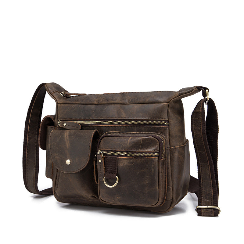 Men's shoulder bag Genuine cowhide leather crossbody bag for men