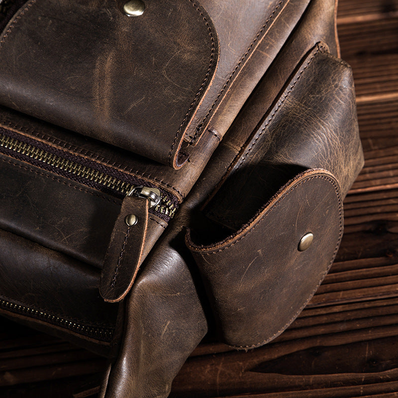 Men's shoulder bag Genuine cowhide leather crossbody bag for men