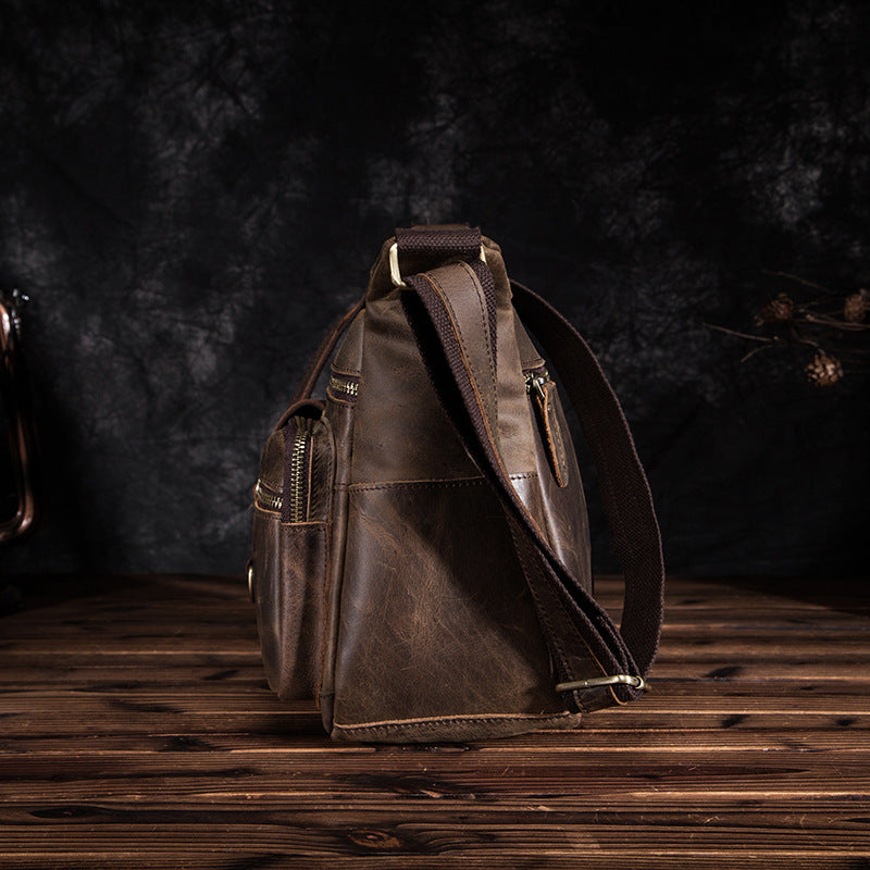 Men's shoulder bag Genuine cowhide leather crossbody bag for men