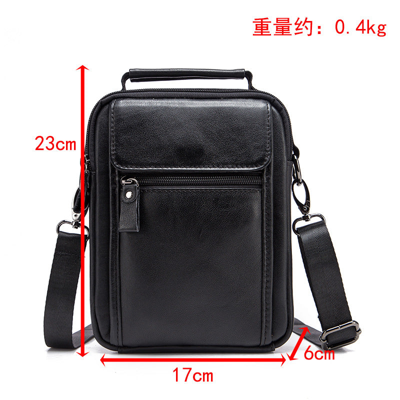Men's Shoulder Bag Cowhide Genuine Leather Retro Travel Outdoor Crossbody Bag for Men