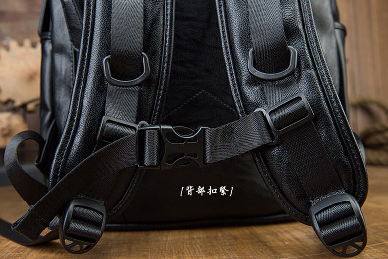 Men's Rucksack Original Handmade Genuine Cowhide Leather Simple Casual Computer Bag Large Capacity Travel Bag for Men
