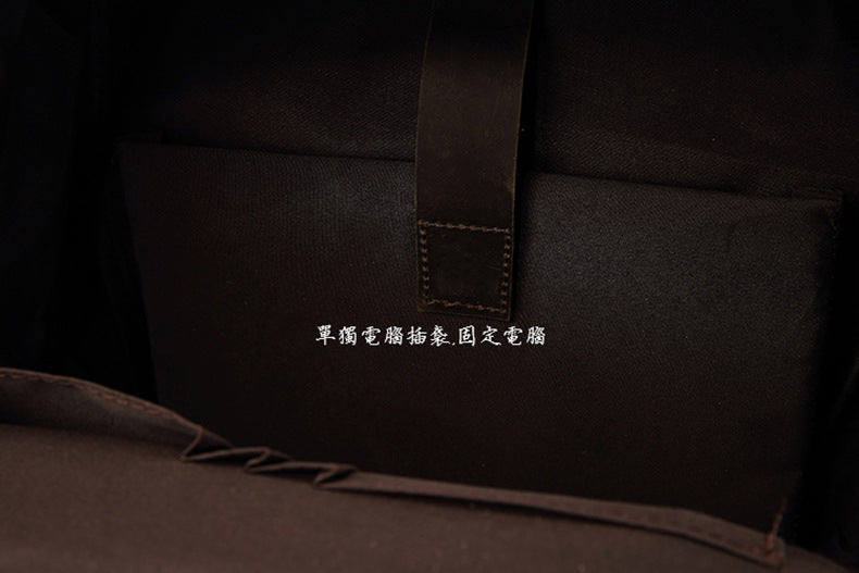 Men's backpack cowhide Crazy Horse original retro casual fashion large capacity luggage bag travel bag