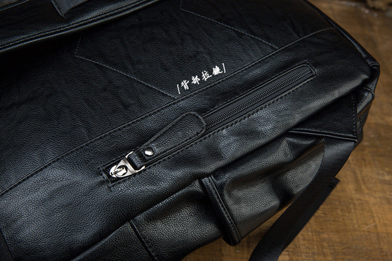 Men's Rucksack Original Handmade Genuine Cowhide Leather Simple Casual Computer Bag Large Capacity Travel Bag for Men