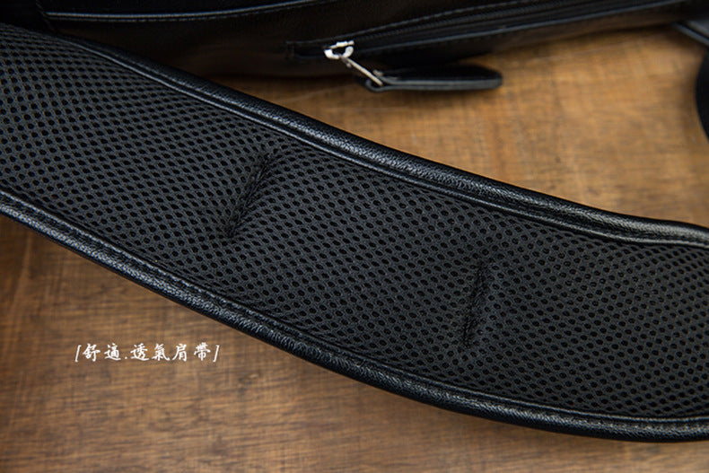 Men's Rucksack Original Handmade Genuine Cowhide Leather Simple Casual Computer Bag Large Capacity Travel Bag for Men