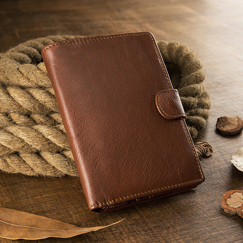 Men's Wallet Genuine Cow Leather Handmade Original Large Capacity Soft Leather Simple Men's Wallet