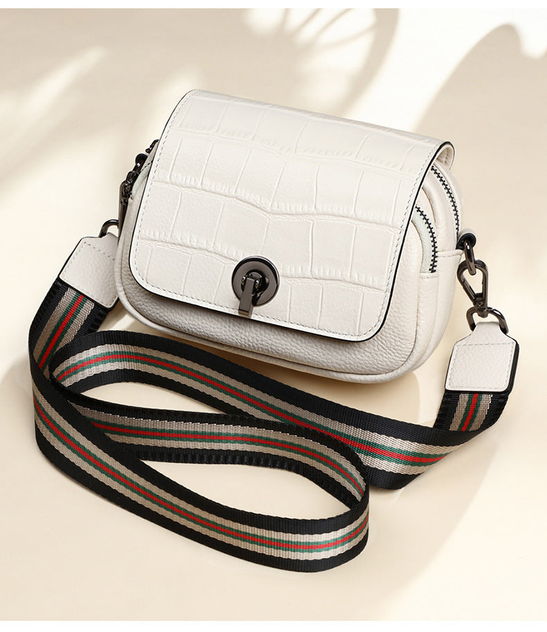 Genuine leather bag ladies bag fashion broadband fish pattern casual shoulder bag.Pochette