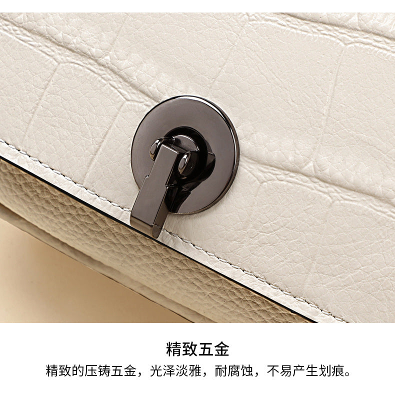 Genuine leather bag ladies bag fashion broadband fish pattern casual shoulder bag.Pochette