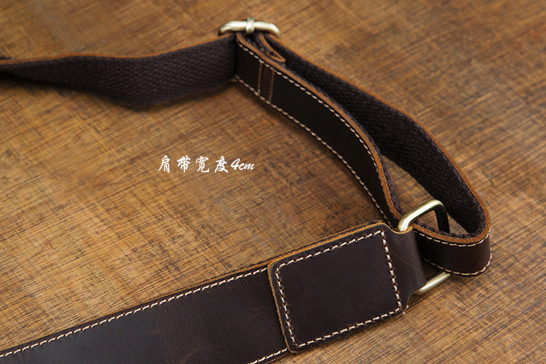 Men's Rucksack Handmade Cowhide Genuine Leather Business Casual Handbag Korean Fashion Large Capacity Travel Bag for Men