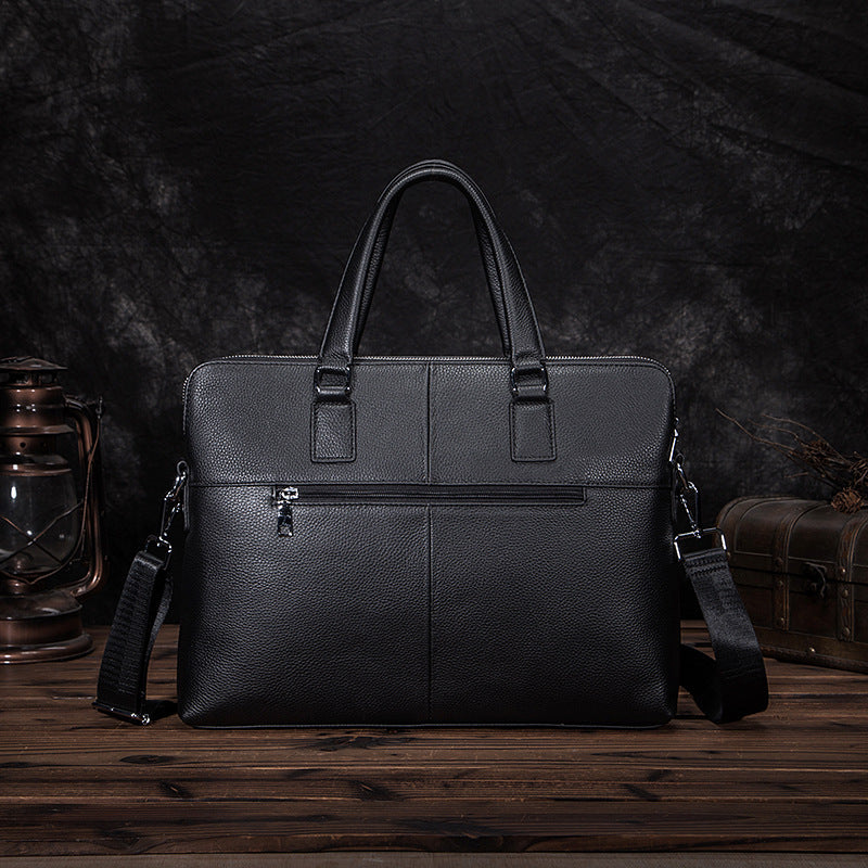 Men's Handbag Briefcase Cowhide Genuine Leather Business Men Computer Bag