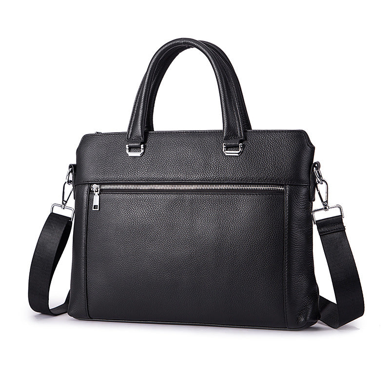 Men's Briefcase Handbag Cowhide Genuine Leather Business Men's Computer Bag