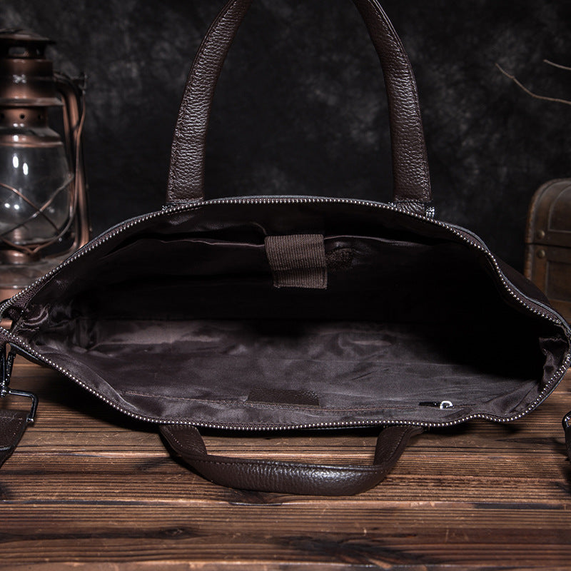 Men's Briefcase Genuine Cowhide Leather Business Computer Bag Men's Handbag