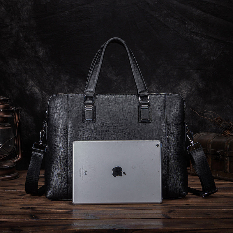 Men's Handbag Briefcase Cowhide Genuine Leather Business Men Computer Bag
