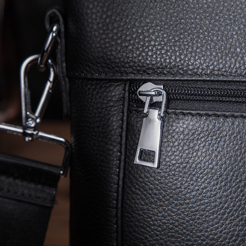 Men's Briefcase Handbag Cowhide Genuine Leather Business Men's Computer Bag