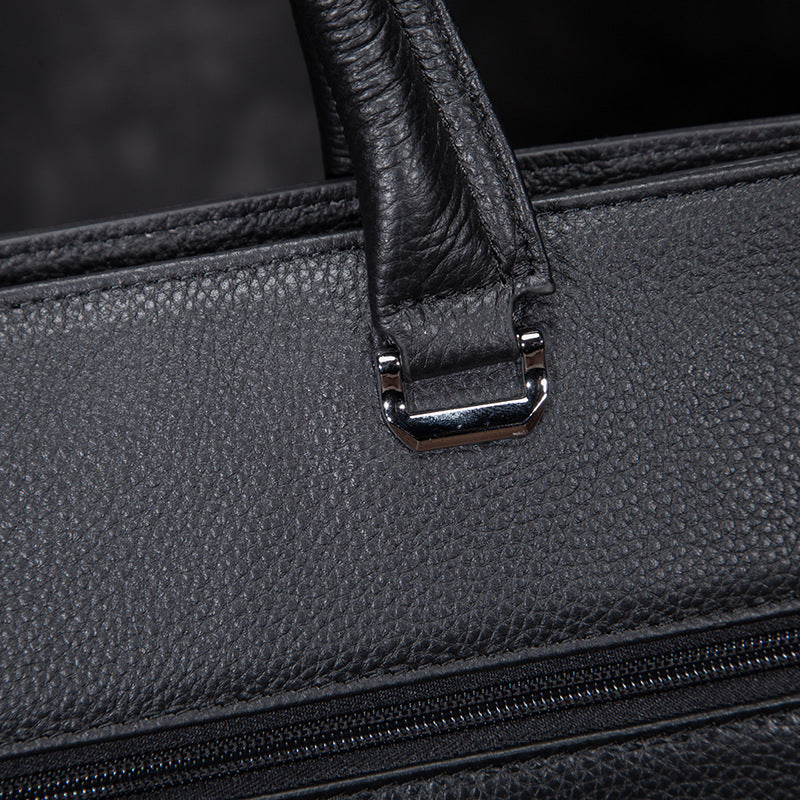 Men's Briefcase Handbag Cowhide Genuine Leather Business Men's Computer Bag